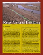 Product Description: San Francisco Bay is our largest open space, yet much of its shoreline has long been off-limits. Twelve years ago, the Bay Trail Project set out to change all that by creating a 400-mile ring of multiuse paths around the Bay. Now half complete, the Bay Trail is fulfilling its promise of increased access to the expansive vistas, rich wildlife habitats, and recreational opportunities of this incomparable estuary.</br></br>To purchase supplements in bulk, please contactjenny@baynature.orgor call 510-528-8550 x100.</br> Ring Around the Bay: The Bay Trail Comes of Age